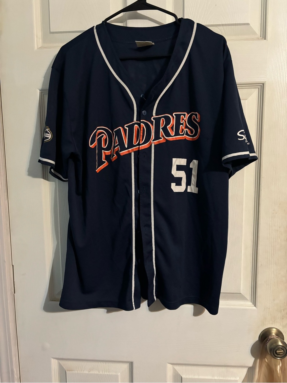 Padres Navy Baseball Jersey - #51